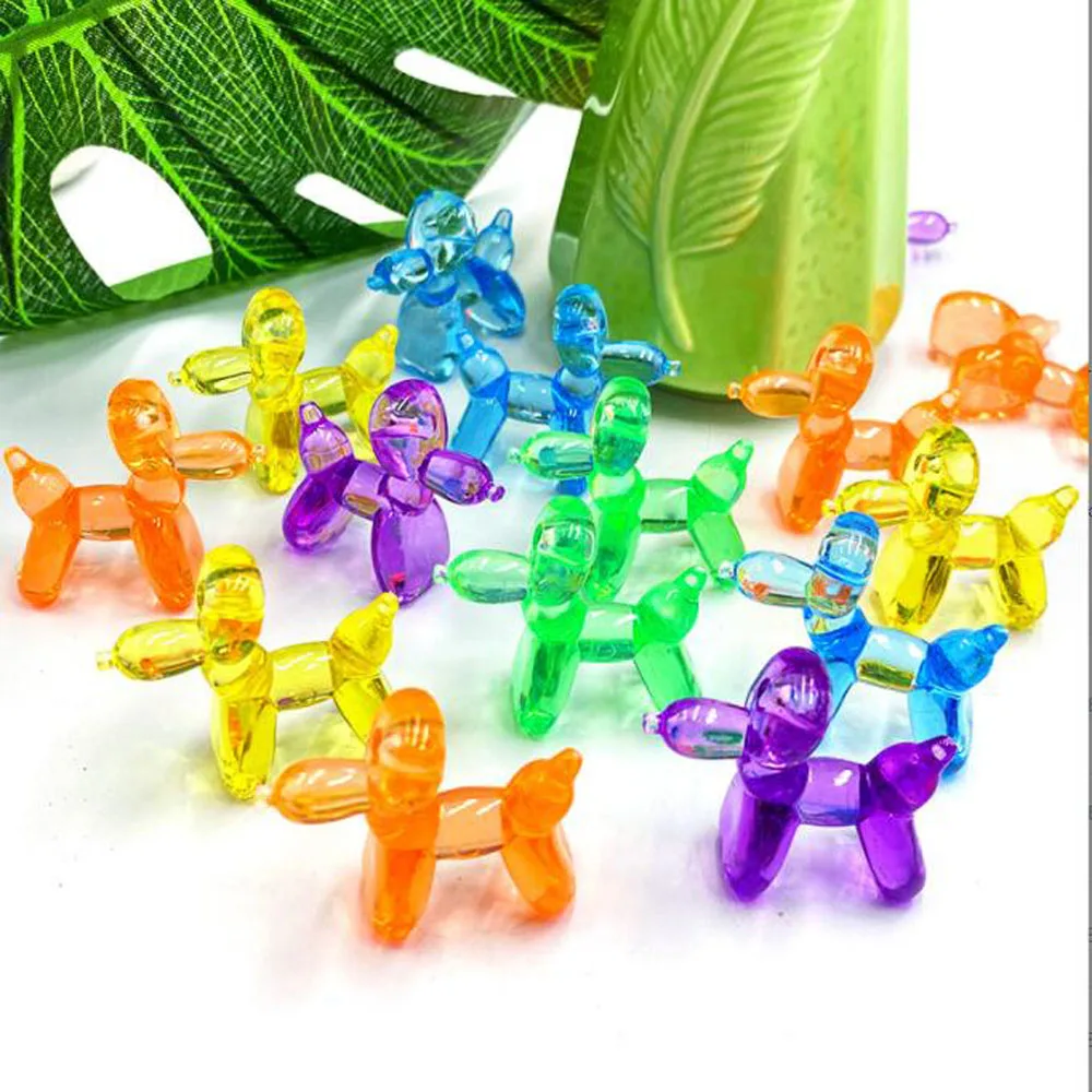 Kamal 10 stücke Acryl 35mm bunte Ballon Hund niedlichen Spielzeug für Kinder Geburtstags feier begünstigt Gastgeschenk Schule Preise Goodie Bag Füller – Detail 1