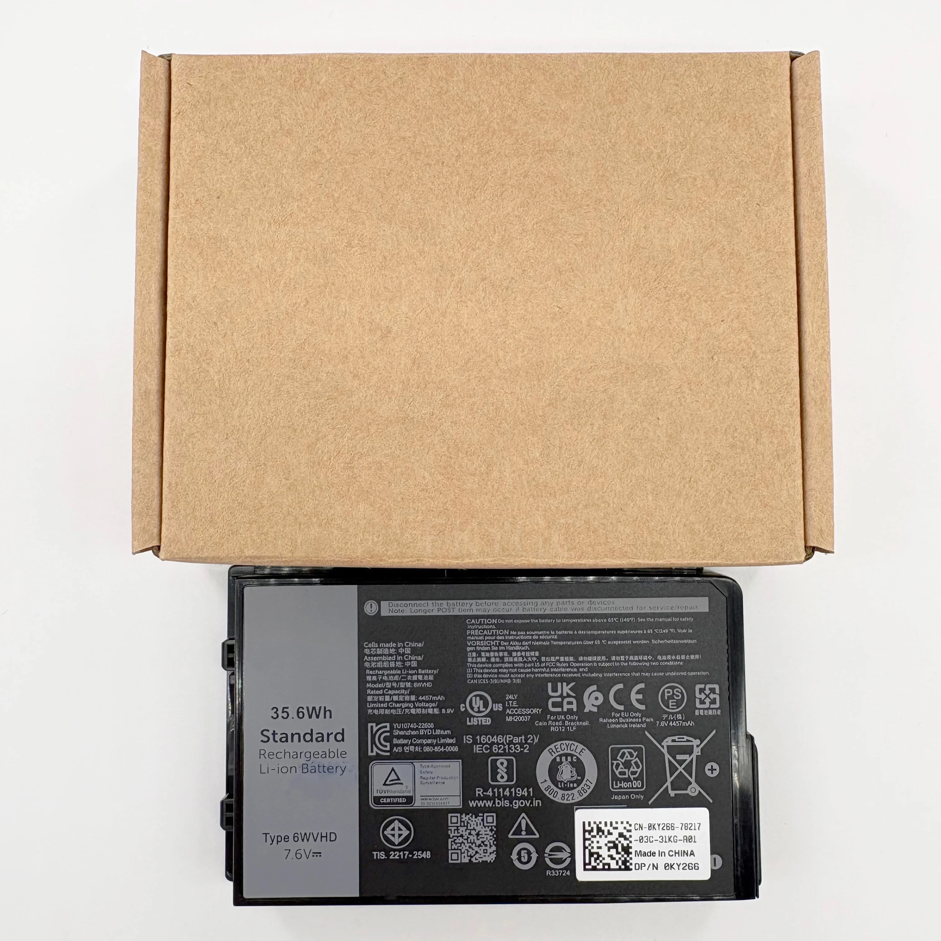New Laptop Battery 6WVHD 7.6V 35.6Wh 4457mAh High Quality For Dell Latitude 7230 7220 Rugged Extreme Tablet T06H T06H001