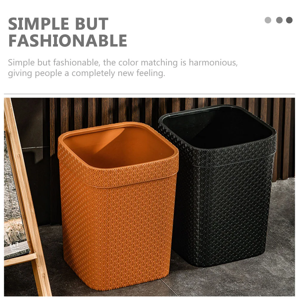 

Plastic Desktop Trash Can Large Capacity Waste Container for Home Office Bathroom Bedroom Craft Room Utility Laundry Nordic