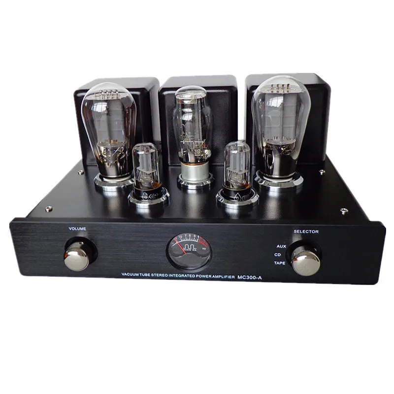 MC300A Fever Tube Machine Full True 300B Tube HIFI Power Amplifier Output Power: 8W*2 Impedance: 4Ω 8Ω