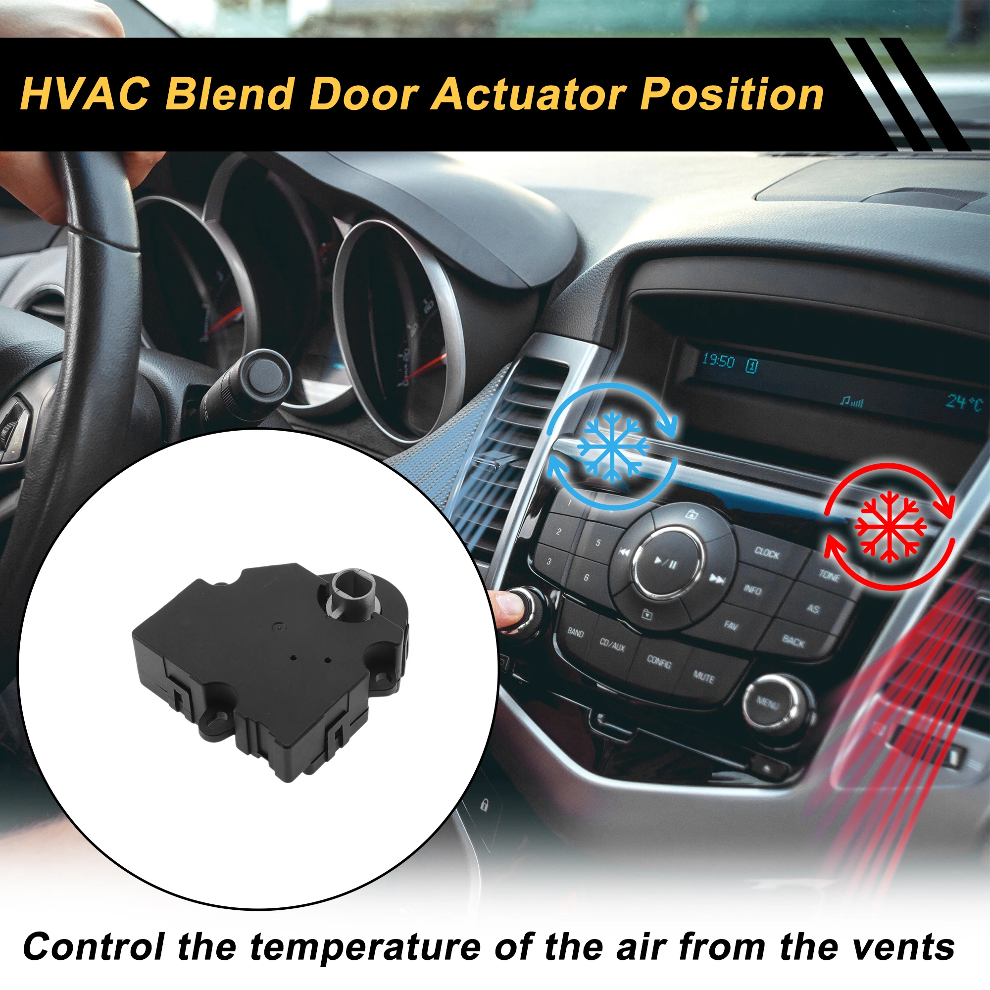 UXCELL HVAC Heater Blend Door Actuator for Chevrolet Trailblazer EXT 03-04 No.15887320