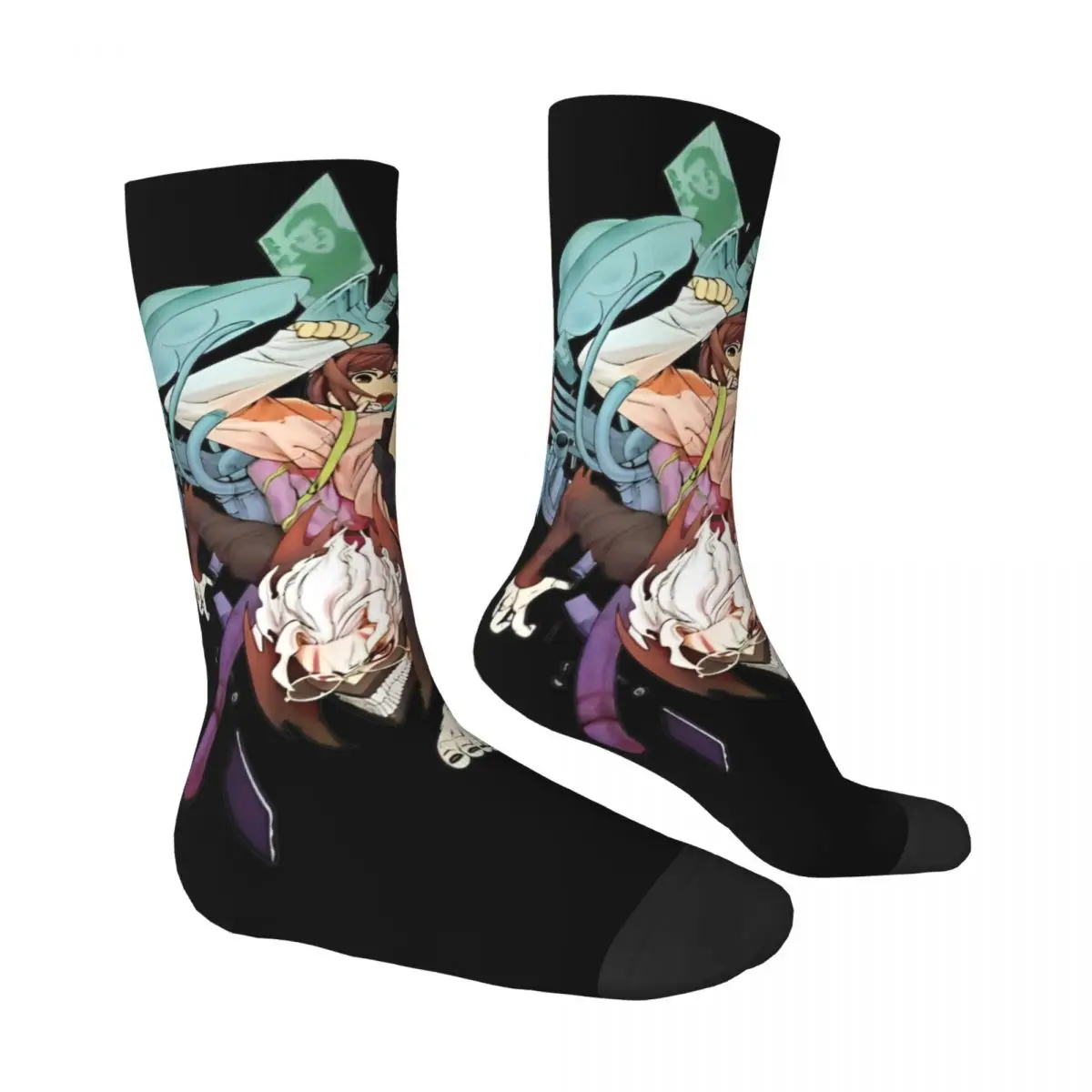 Calcetines de Anime Dandadan-OkarunMomo, medias informales para hombre, calcetines de escalada transpirables, calcetines antideslizantes de diseño de invierno