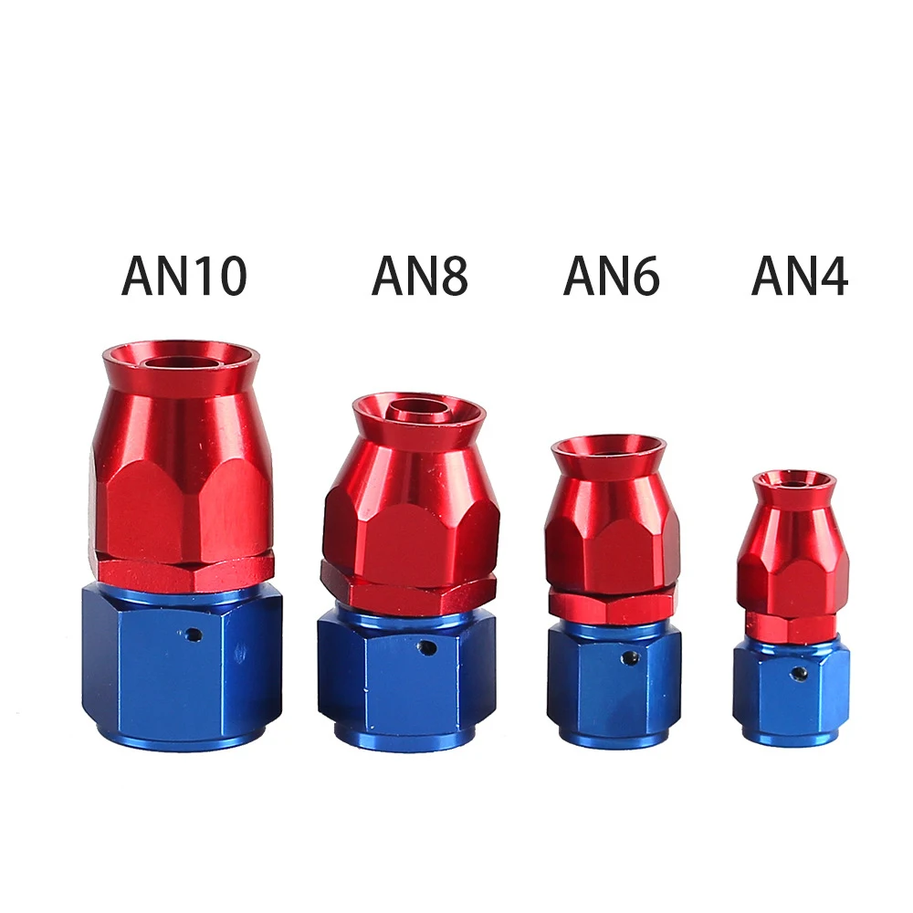 0° AN4~AN20 PTFE Automotive Modification Aluminum Alloy Oil Cold Joint Connector Oil Cold Radiator Oil Pipe Quick Connector