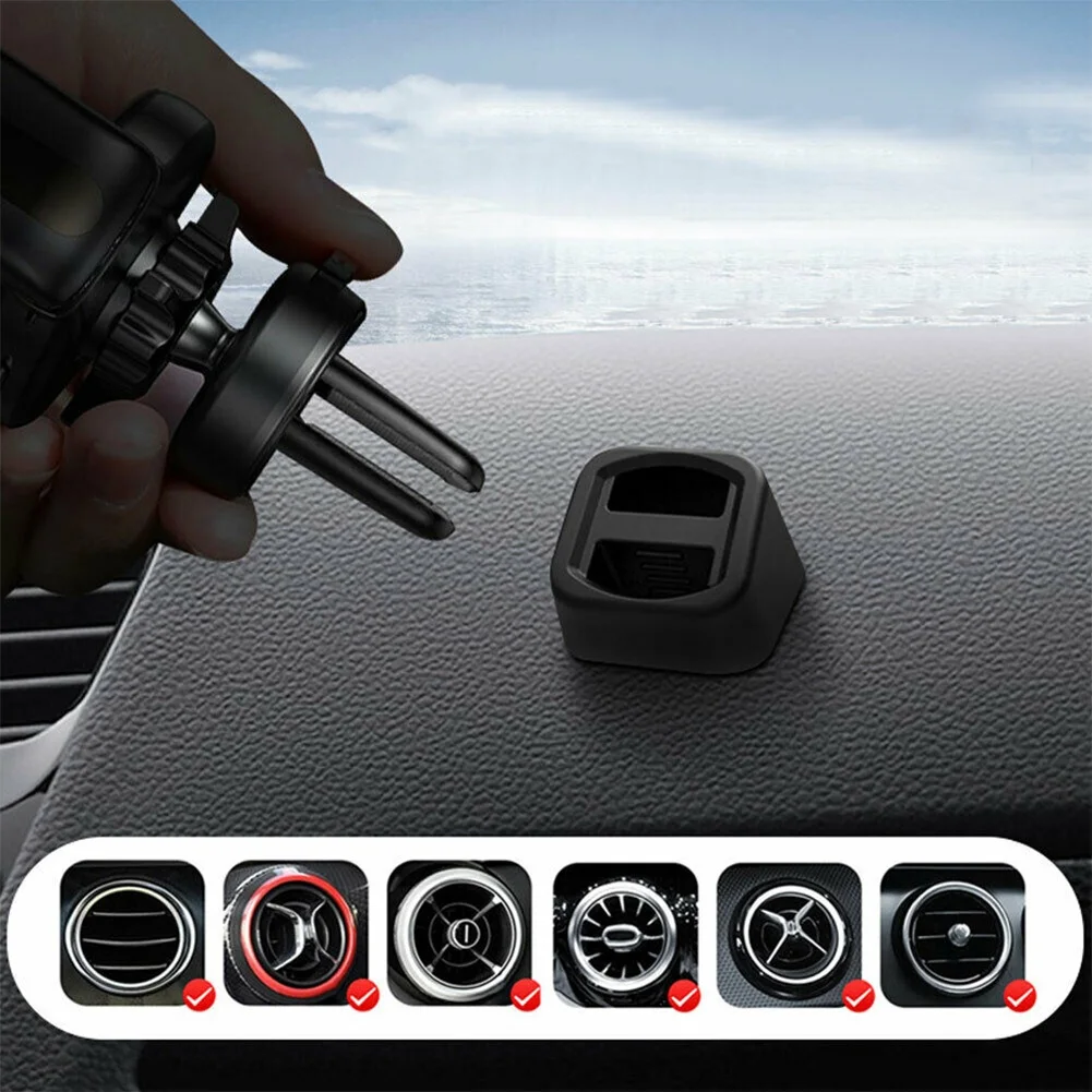 Stand Holder Dashboard Base Set Vehicle Auto Accessories Black Front Place With Bracket For Air Vent Car Phone Holder