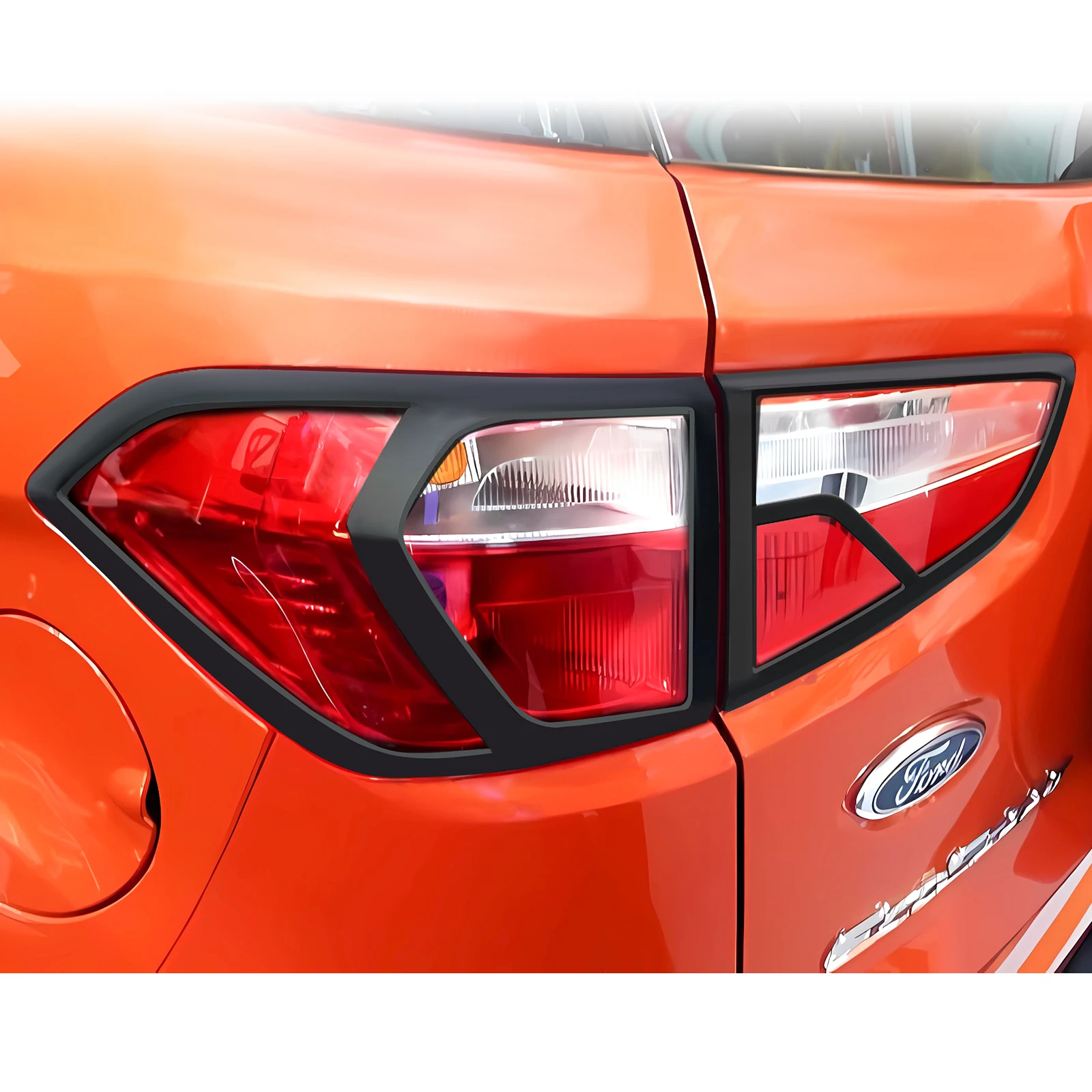 Taillight Cover Trim For Ford Ranger Ecosport 2014 2015 2016 2017 year Matte Black Rear Lamp Hoods 4X4 Car Accessories