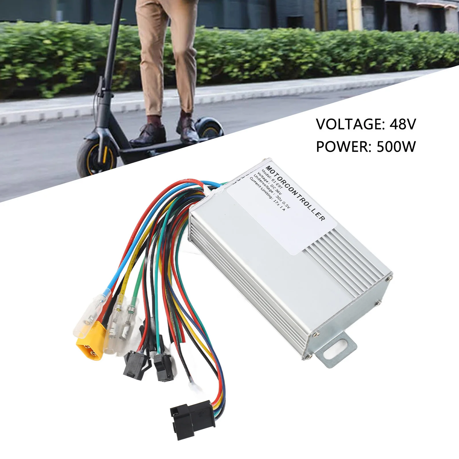 

350W E9T Electric Bike Motor Controller High Temperature Resistant Electric Scooter Controller 36V Aluminum Alloy for Cycling