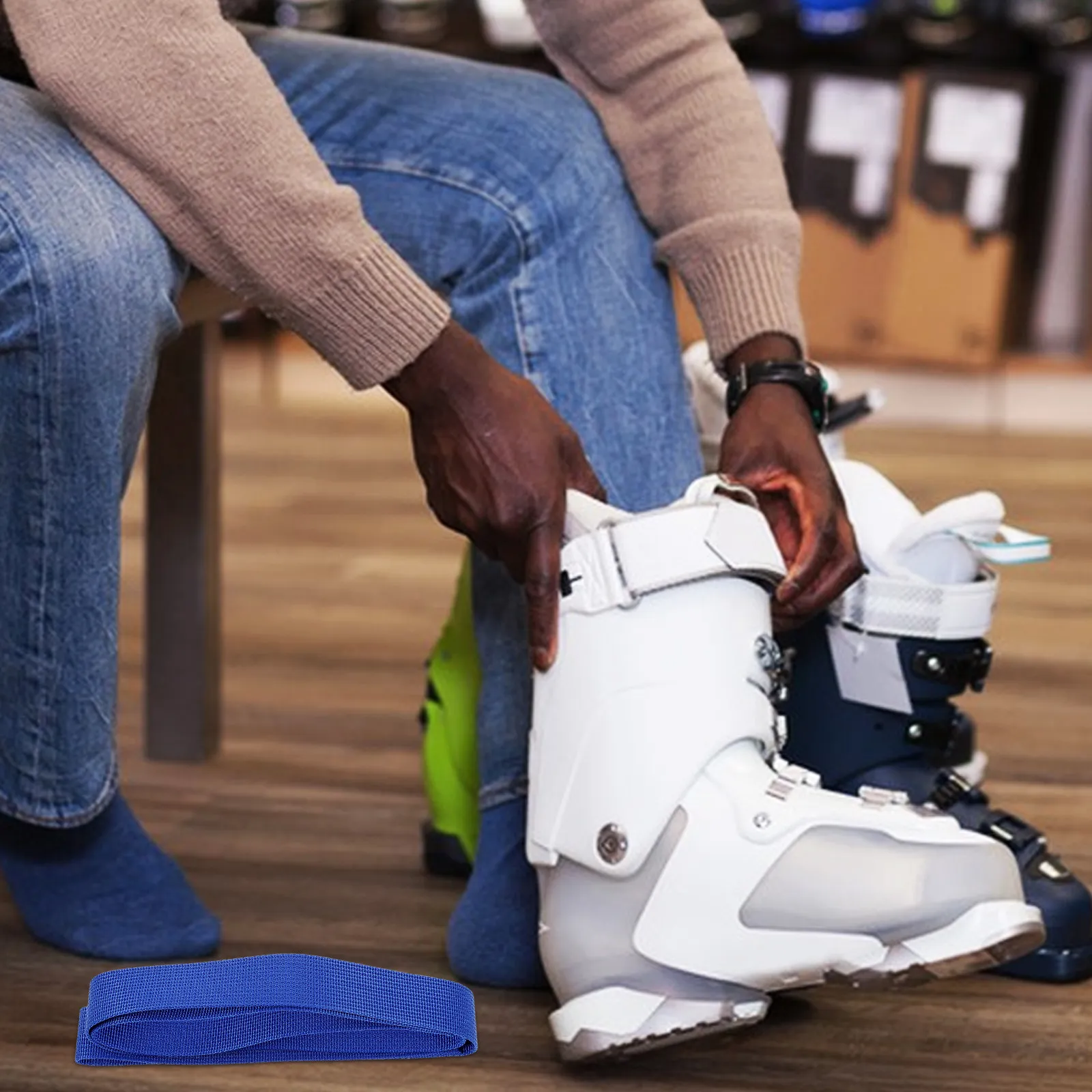 

Ski Boots Carrier Strap Lightweight Wear-Resistant Polyester Adjustable For Adult Snowboard Boots Outdoor Skates Carrier