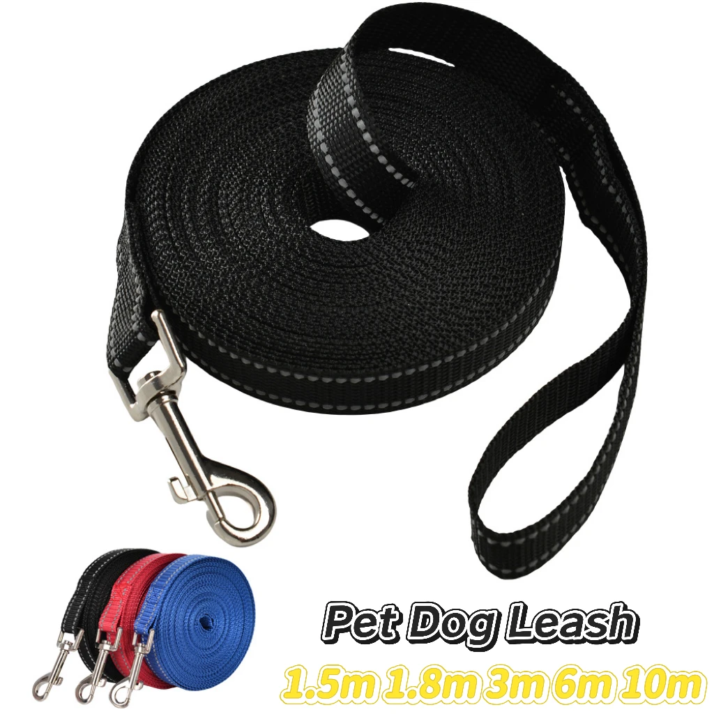 Coleira grande para cães de estimação, 10m, para cães pequenos, médios e grandes, gatos, caminhadas, corrida, filhote de cachorro, cinto reflexivo, chumbo, yorkshire, chihuahua, produto