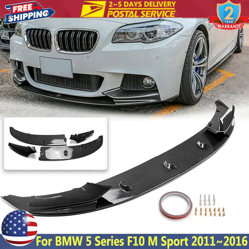 

Front Bumper Lip Spoiler Splitter Diffuser For BMW 5 Series F10 F11 M Sport 2011~2016 535i 528i 550i Car Spoiler BodyKit Tuning
