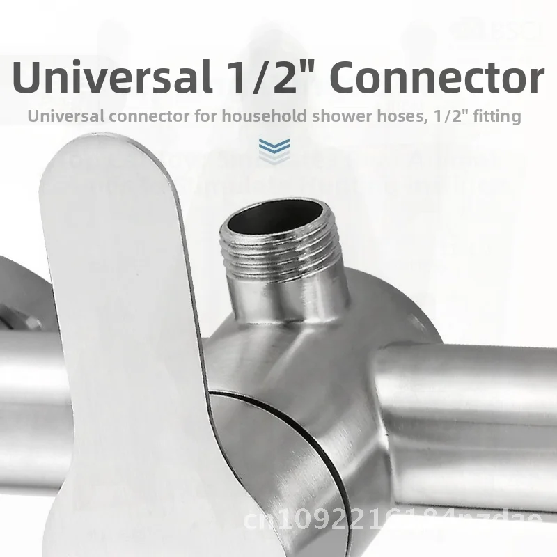 

304 Stainless Steel Shower Faucet Wall-Mounted Triple Mixing Valve Hot Cold Bathtub Concealed Modern Minimalist Bathroom Tap