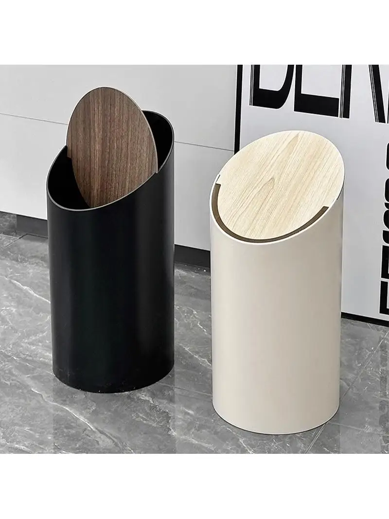 

Large Capaci Kitchen Batoom Tra Can 2025 New Home Use Living Room Toilet Paper Basket with Lid High Aesthetic Value