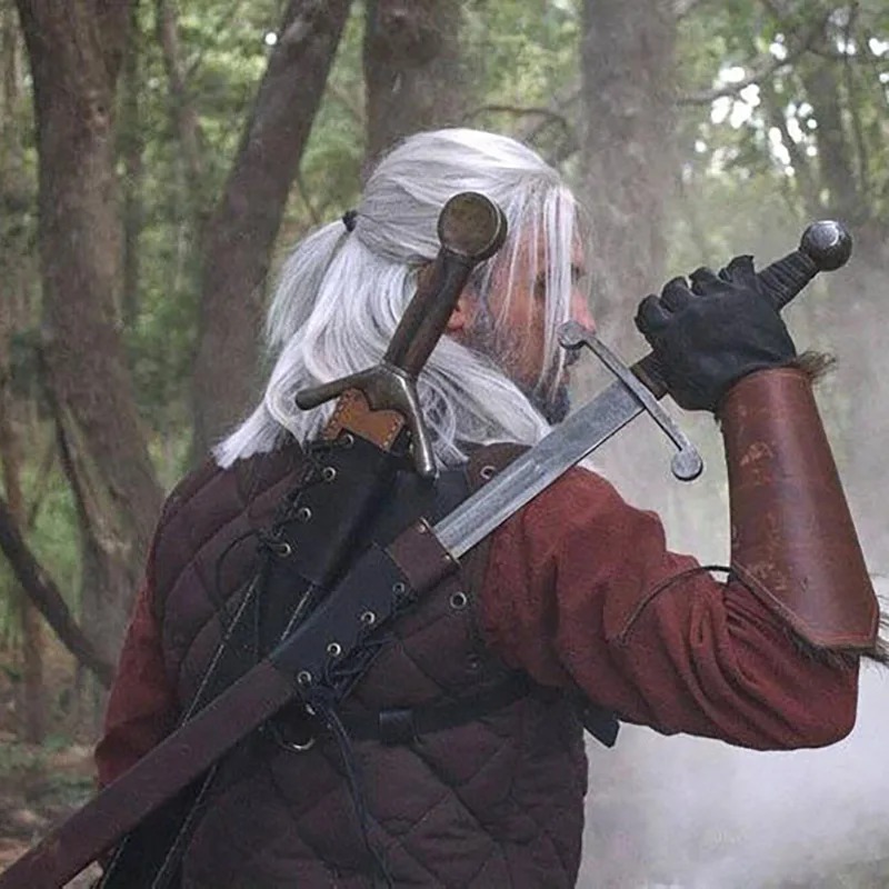 中世の騎士バック双剣シース鞘ホルダーバイキング海賊戦士コスプレ衣装アクセサリー LARP ハロウィン小道具