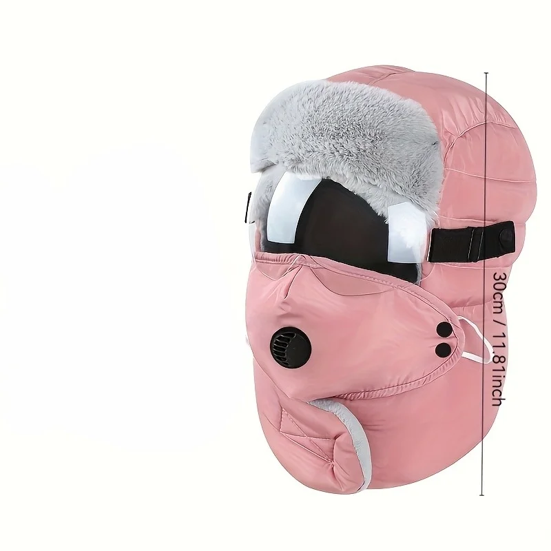 2-Piece Winter Outdoor Riding Hat with Earmuffs