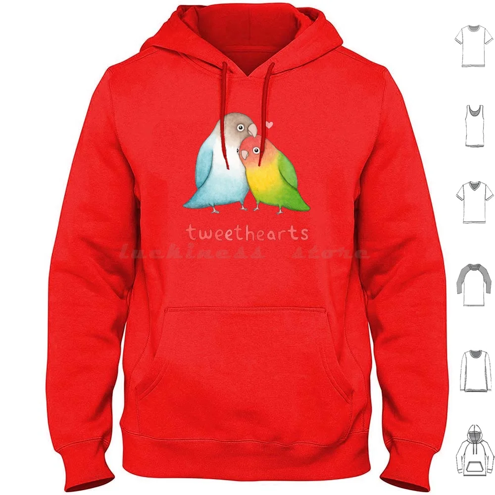 

Tweethearts Hoodies Long Sleeve Tweethearts Tweet Hearts Heart Love Bird Lovebirds Birds Cute Sweet Adorable Valentine