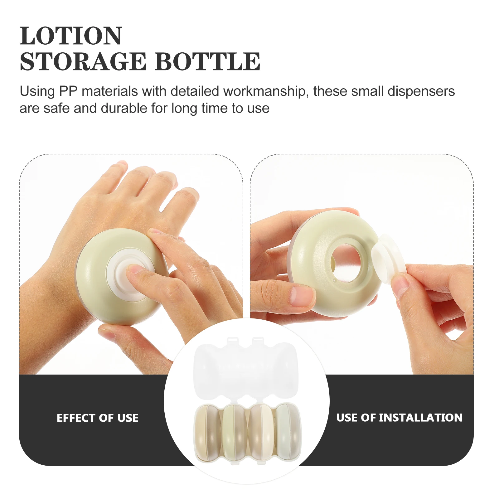 

PP Mini Empty Sample Jars Portable Travel Cream Bottles Lotion Dispenser Refillable Essential Oil Container Sealing Small Case