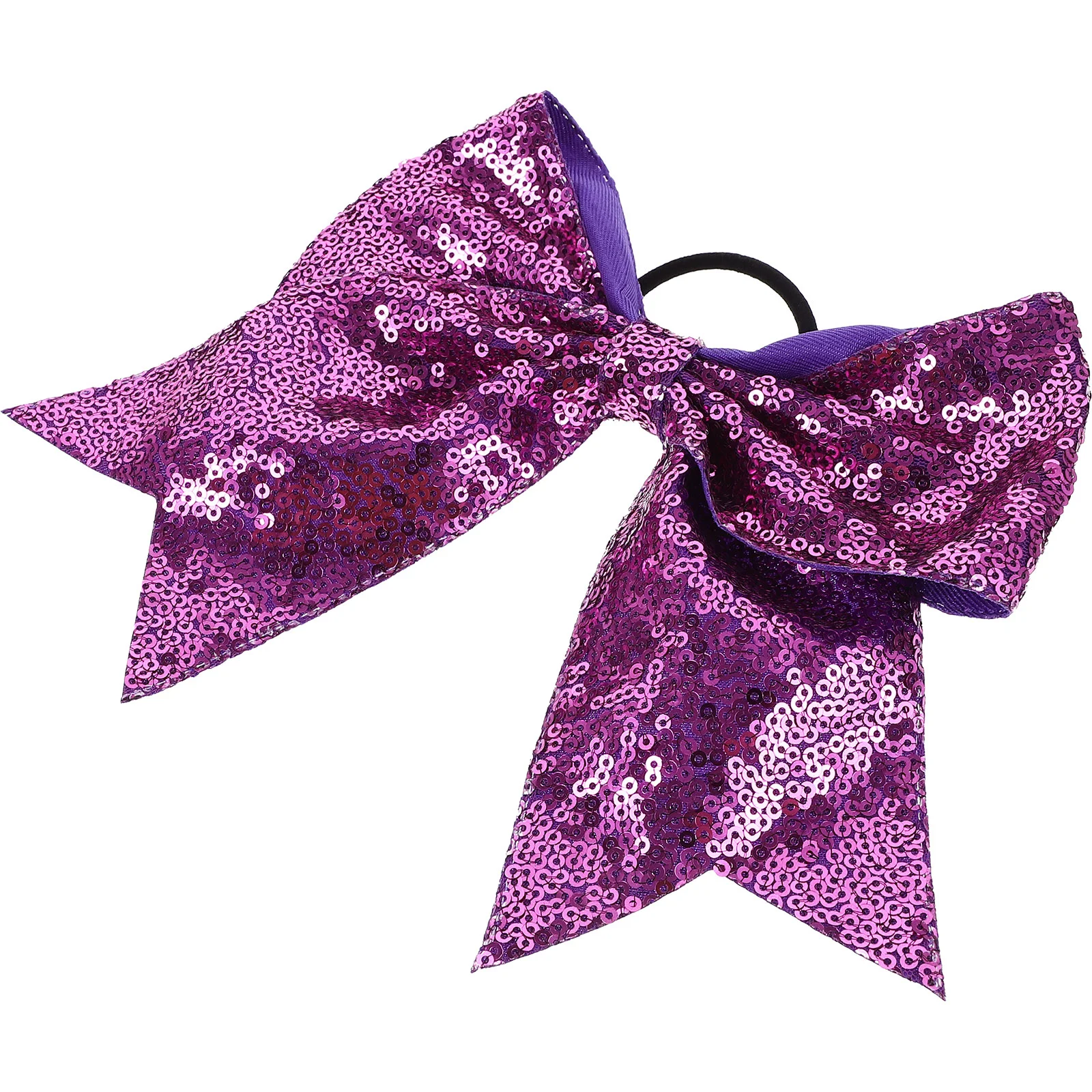 

Children's Headwear Bow Hair Tie Swallowtail Sequins 2pcs 14 Dark Purple Ties for Girls Ponytail Holders Fine Accessories