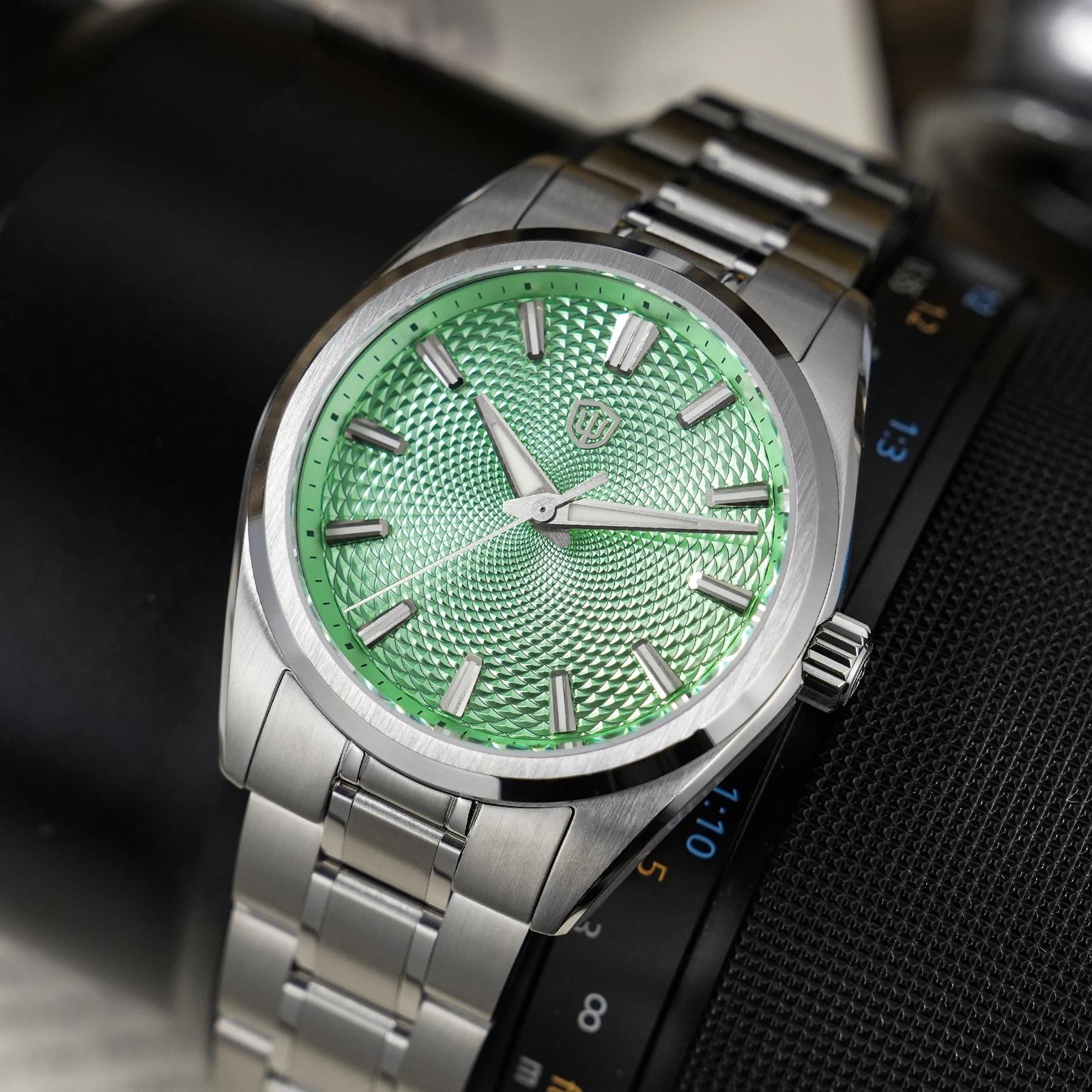 

Watchdives WD0003G 38 мм VH31 кварцевые часы с сапфировым стеклом BGW9 светящиеся из нержавеющей стали 100 м водонепроницаемые мужские часы