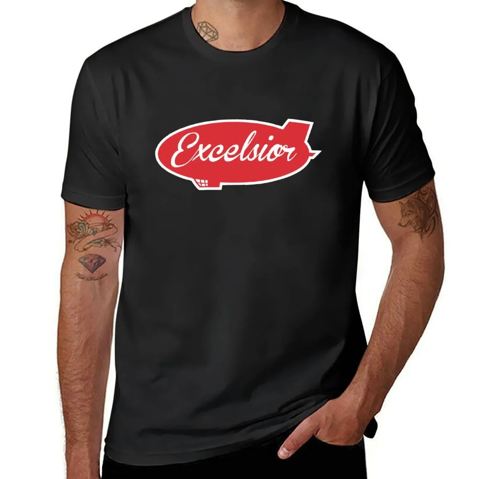 Excelsior T-Shirt anime stuff shirts graphic summer top vintage anime shirt mens graphic t-shirts