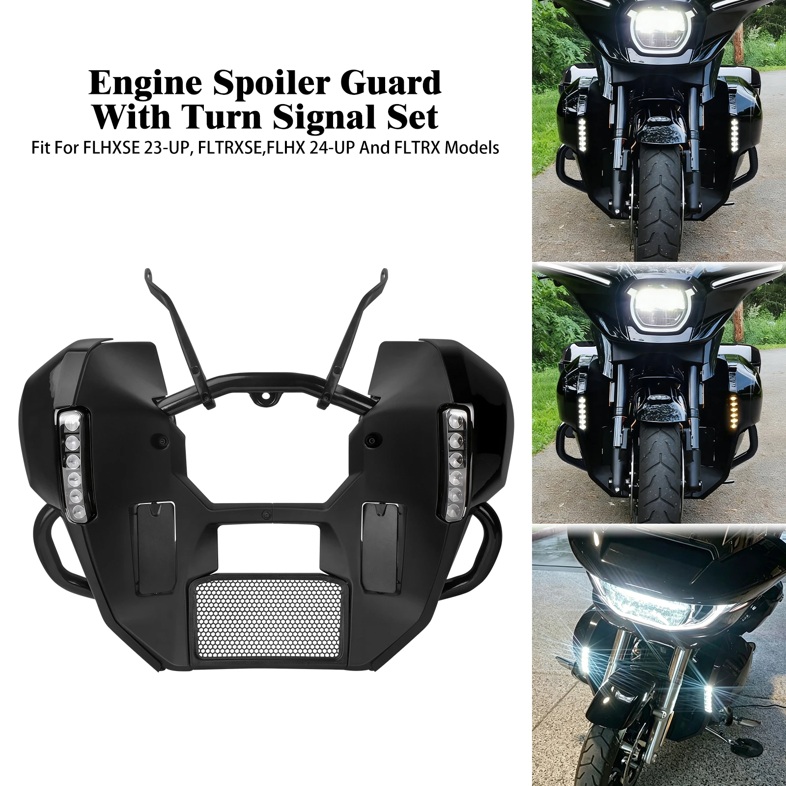 

Motorcycle Fairing Lowers Cover Engine Guard Frame Support Extended Kits For Harley Touring Street Road Glide FLHX FLTRX 2023-Up