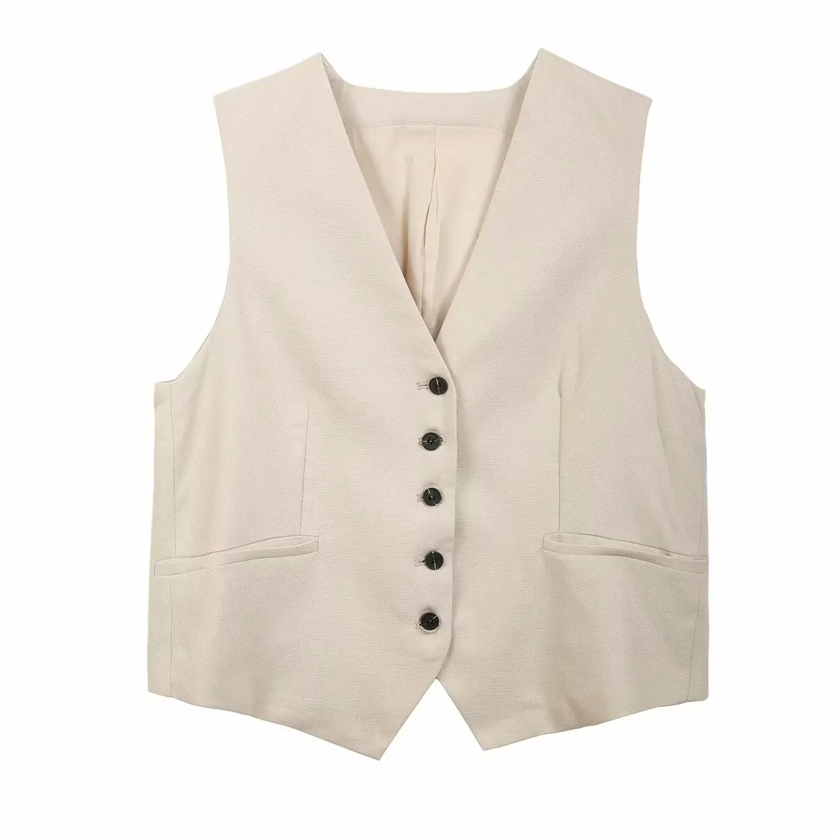 2025 abbigliamento estivo da donna nuova moda casual semplice gilet confortevole gilet senza maniche capispalla top