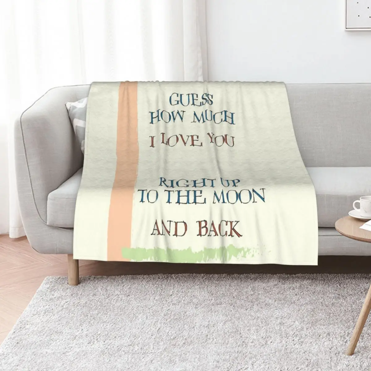 Guess How Much I Love You Throw Blanket Soft Breathable Blanket for Night Sleeping