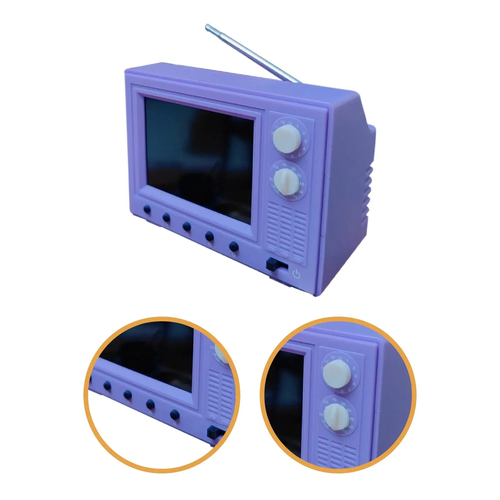 12a scala casa delle bambole TV giochi di imitazione giocattolo mobili per bambole in miniatura per bambole da ragazza piccolo televisore giocabile mini televisore set