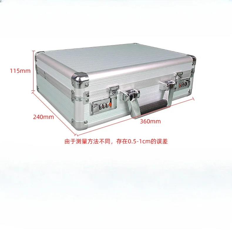 Portable Aluminum Alloy Combination Lock Safe Box, Mini Money Safe with Document Storage and Data Sorting secret box