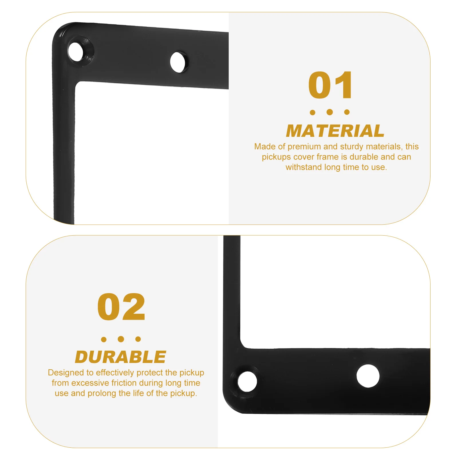 

2 Pcs Pickup Frame Guitar Clips Covers Electric Instrument Transmission Guards Mounting Ring Plastic Pickups