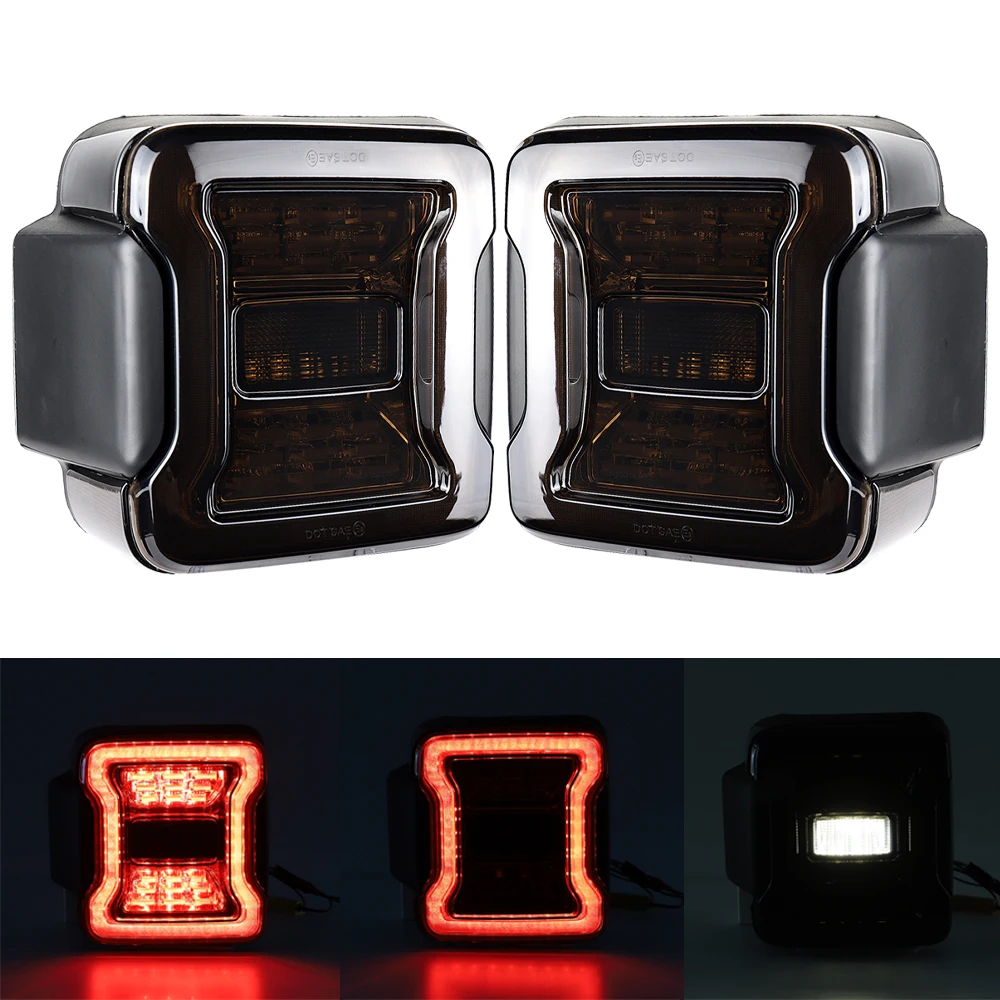 

Светодиодные задние фонари (стоп-сигналы, габаритные огни, фонари заднего хода, указатели поворота) для Jeep Wrangler JL 2018-2023, версия для США