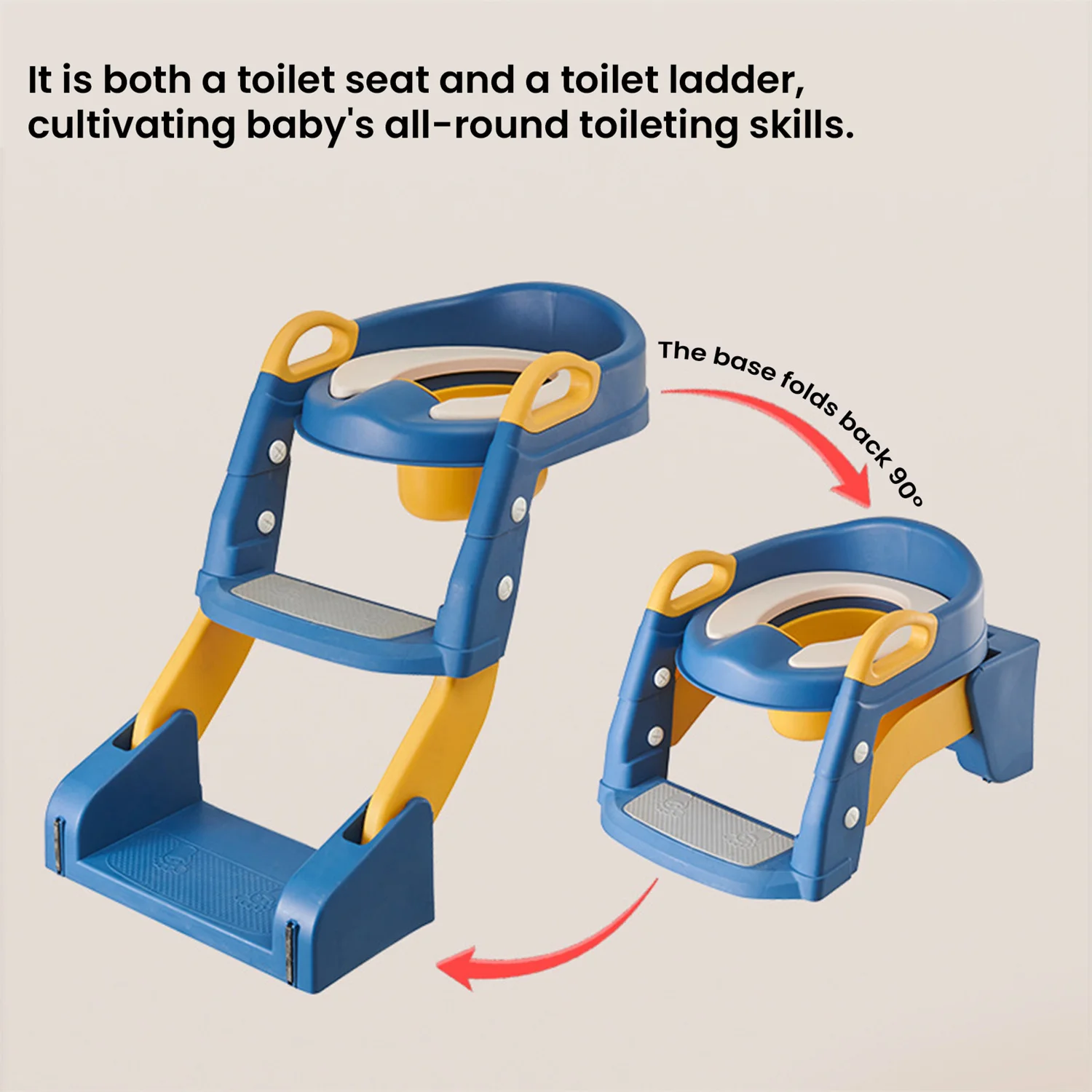 Foldable Baby Potty,Folding Toilet,Toilet Seat, Potty Training Potty Seat For Kids With Step Stool Ladder, Boys Girls Potty