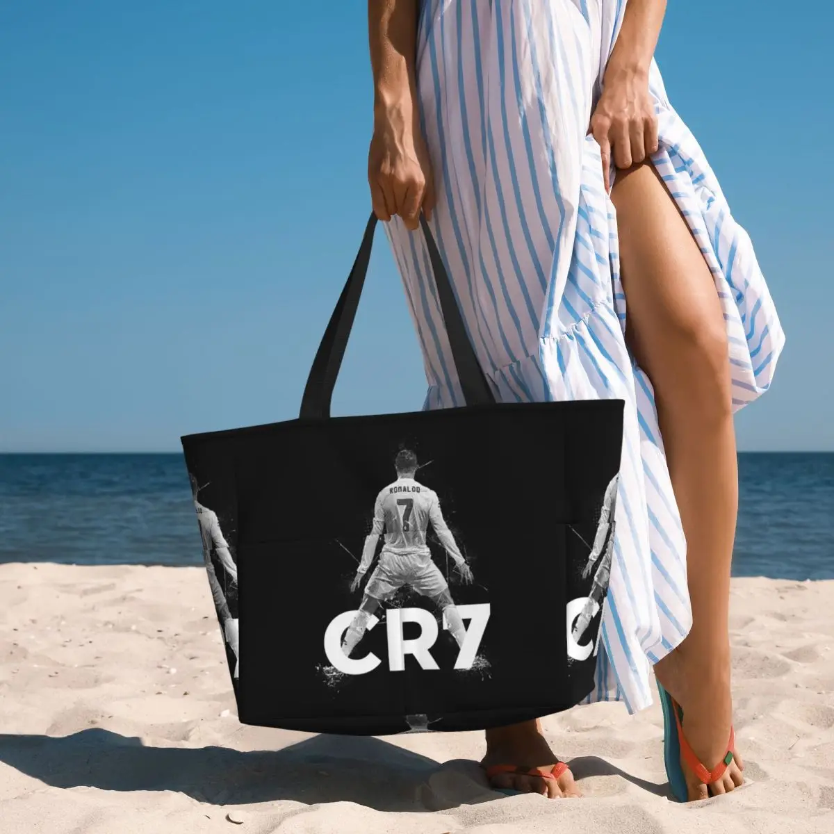 

Cristiano Ronaldo CR7 Beach Tote Bag Sport Gym Yoga Duffle Large Tote Bag Women Travel Bag Fitness bag