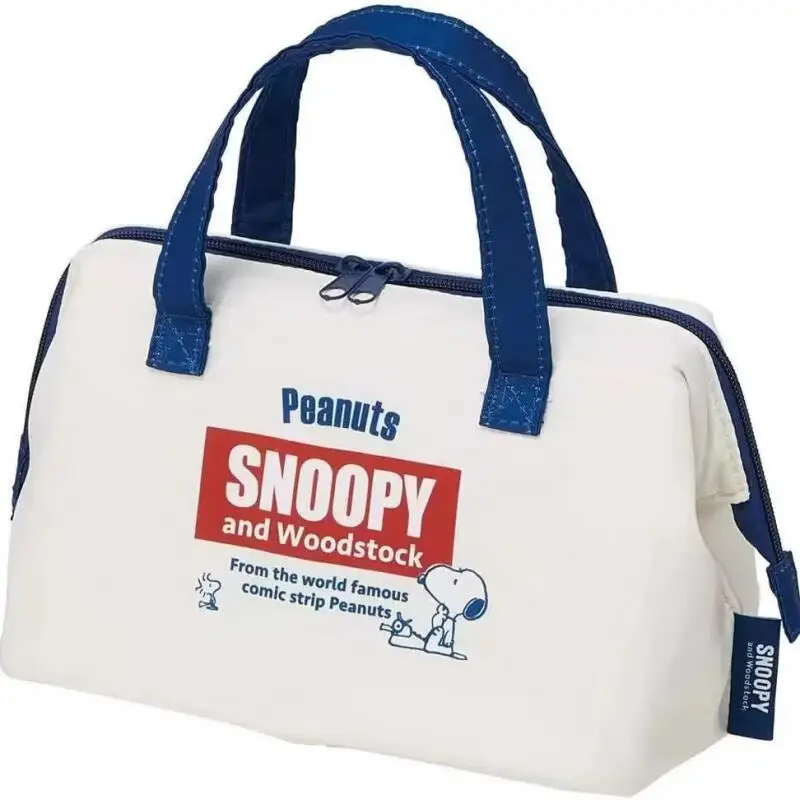 Trendy Kawaii Snoopy Pattern Canvas Handbag Crossbody Shoulder Bag Women Portable Lightweight Daily Travel Birthday Gift