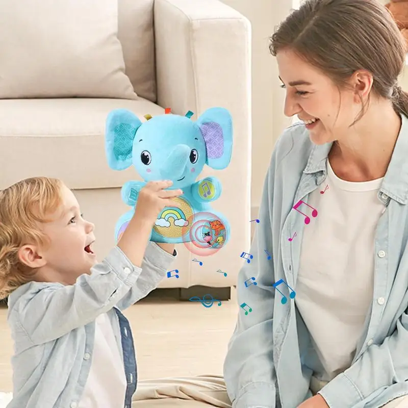 Soothing Plush Toy Music Sleep Companion Portable Bedtime Soother Interactive Plush Companion Soft Animal Doll For Kids