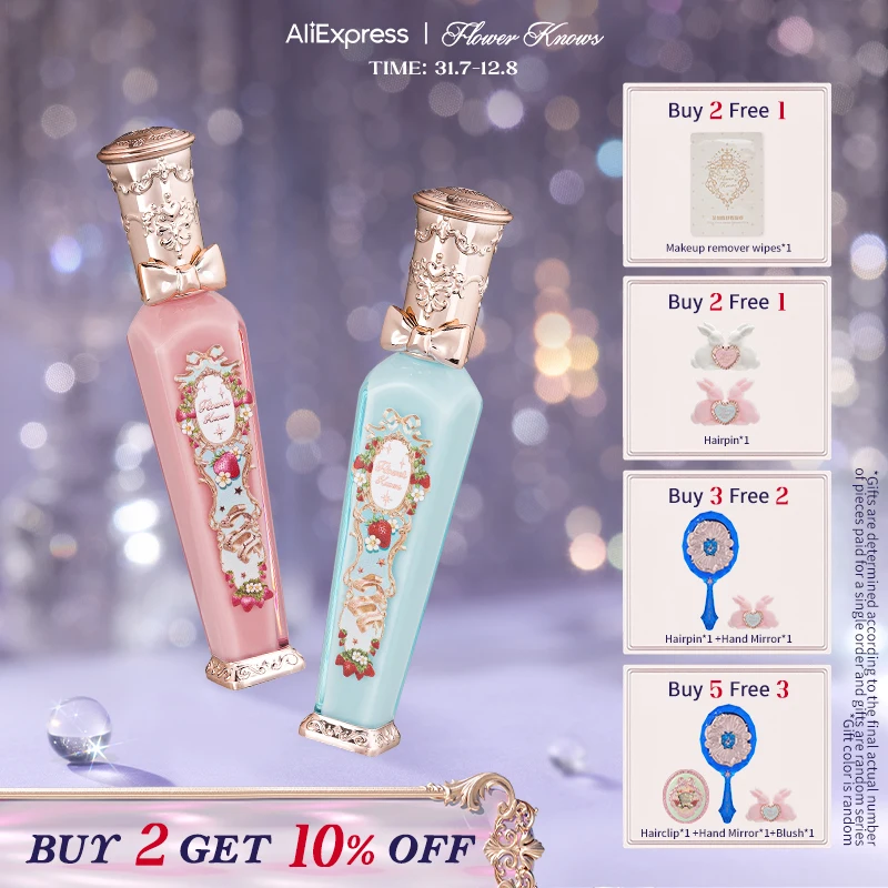 Picture: Flower Knows Strawberry Rococo Series Cloud Lip Cream Lipsticks 3.5g