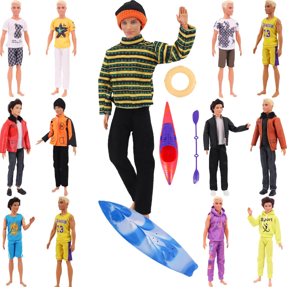 

Christmas Ken Doll Clothes Sportswear Daily Clothing BJD Doll Toys Overcoat 30 Cm Barbiees Surf Boat Our Generation Girl' Gift