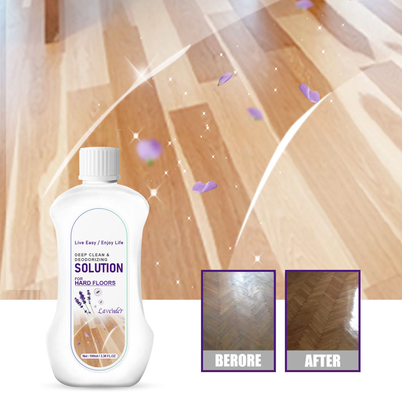 Hardwood Floor Cleaning Solutions Multi-Purpose Floor Liquid Cleaner for Mopping a Polishing Floor