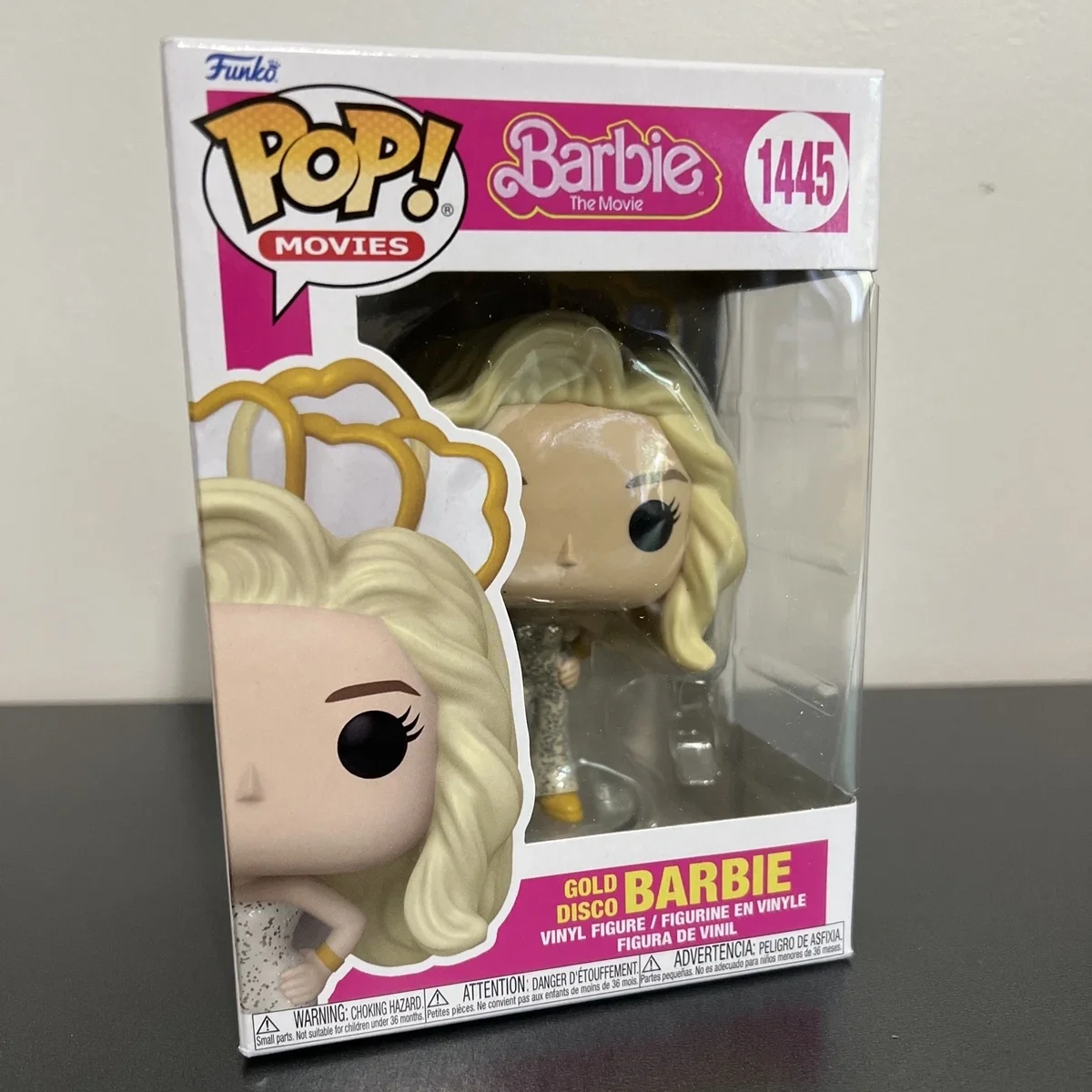 

Барби # 1445 Gold Disco Edition, 4,85-дюймовая оригинальная коллекционная фигурка Funko Pop, ограниченная серия, модель игрушки, подарок для фанатов