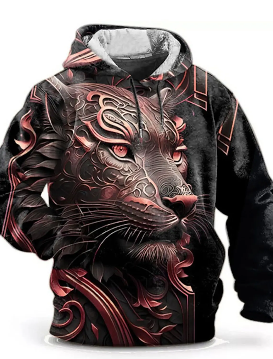 Graphic Animal Men's Fashion 3D Print Hoodie Sports Hoodies Hooded Print Front Pocket Spring & Fall Designer Hoodie Sweatshirt