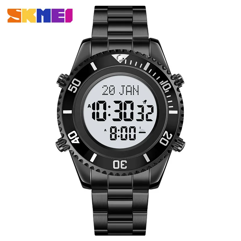 SkmeiHerren Casual Business Watch Elektronische Uhr Leuchtender wasserdichter Wecker Multifunktionale elektronische Uhr