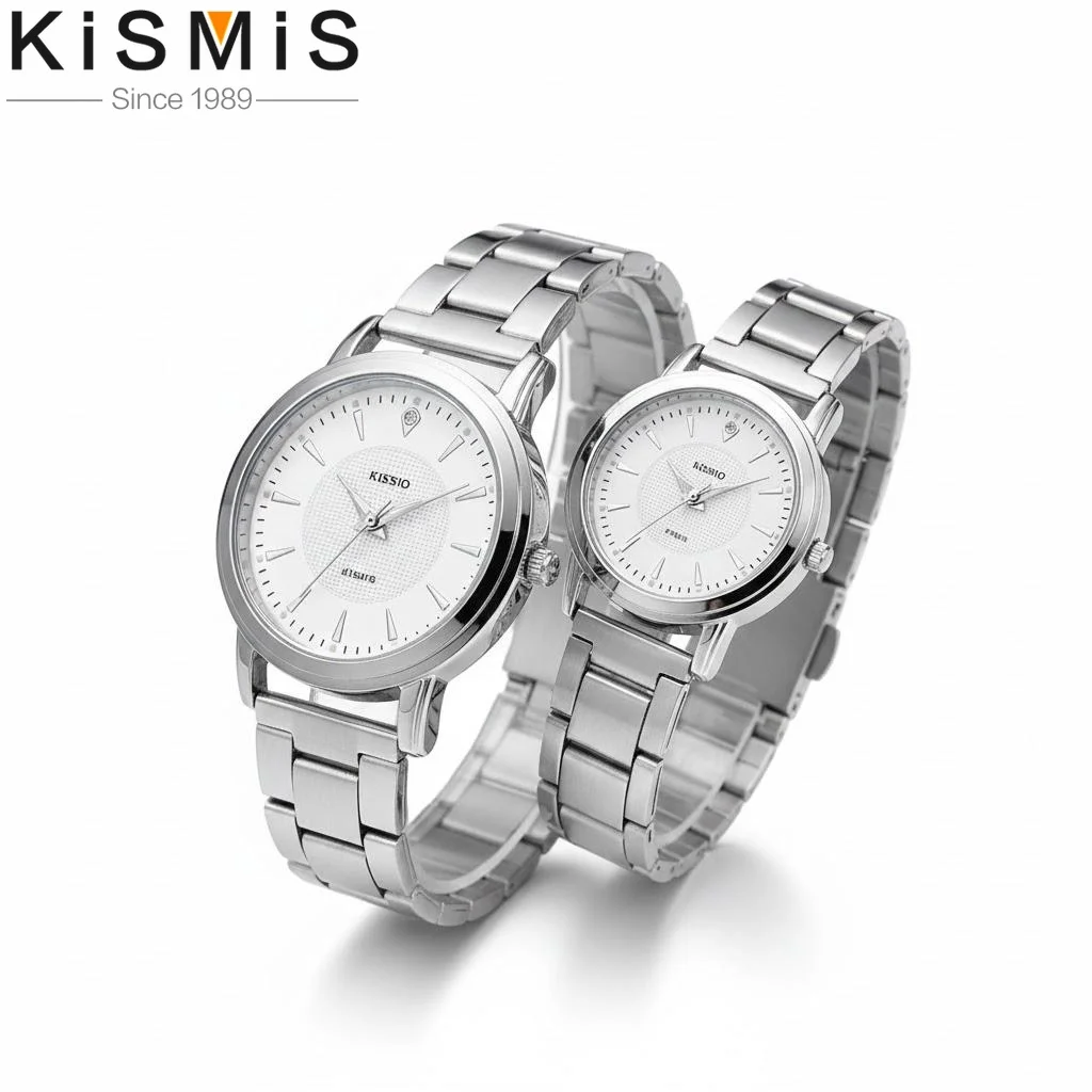 

Luminous Steel Band Couple Watches Quartz Timepiece Fashion Matching Gifts for Men and Women