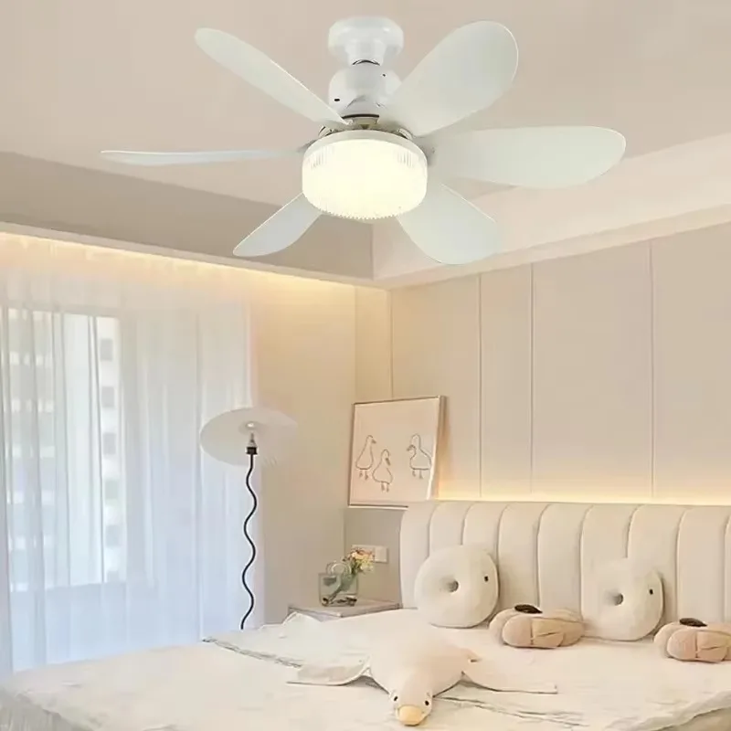 LED Fan Light com controle remoto, decoração interior, 3 velocidades ajustáveis, sala de estar, quarto, estudo, sala de jantar, 42 cm, 52cm