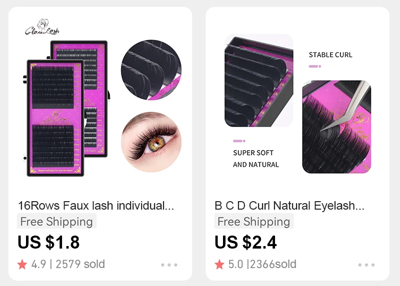 GLAMLASH 4D5D W Shape Lash Clover Bloom Handmade Premade Volume Fans W Eyelash Extensions Natural Soft Individual Lashes