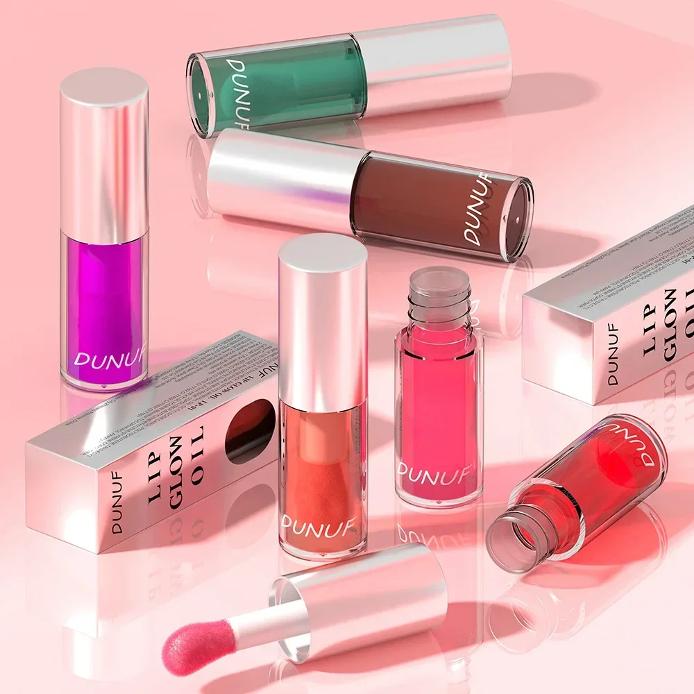 Dunuf pérola glitter lábio esmalte de longa duração hidratante plumping gloss matiz labial óleo maquiagem espelho água luz batons líquidos