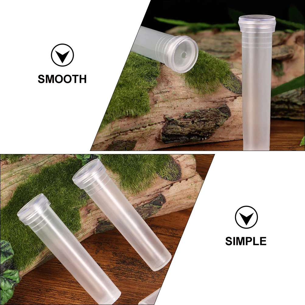 100 Pcs Flower Nutrition Tube Decorative Hydroponic Vase Small Household Plant Transparent Terrarium Supply Office Water Pipe