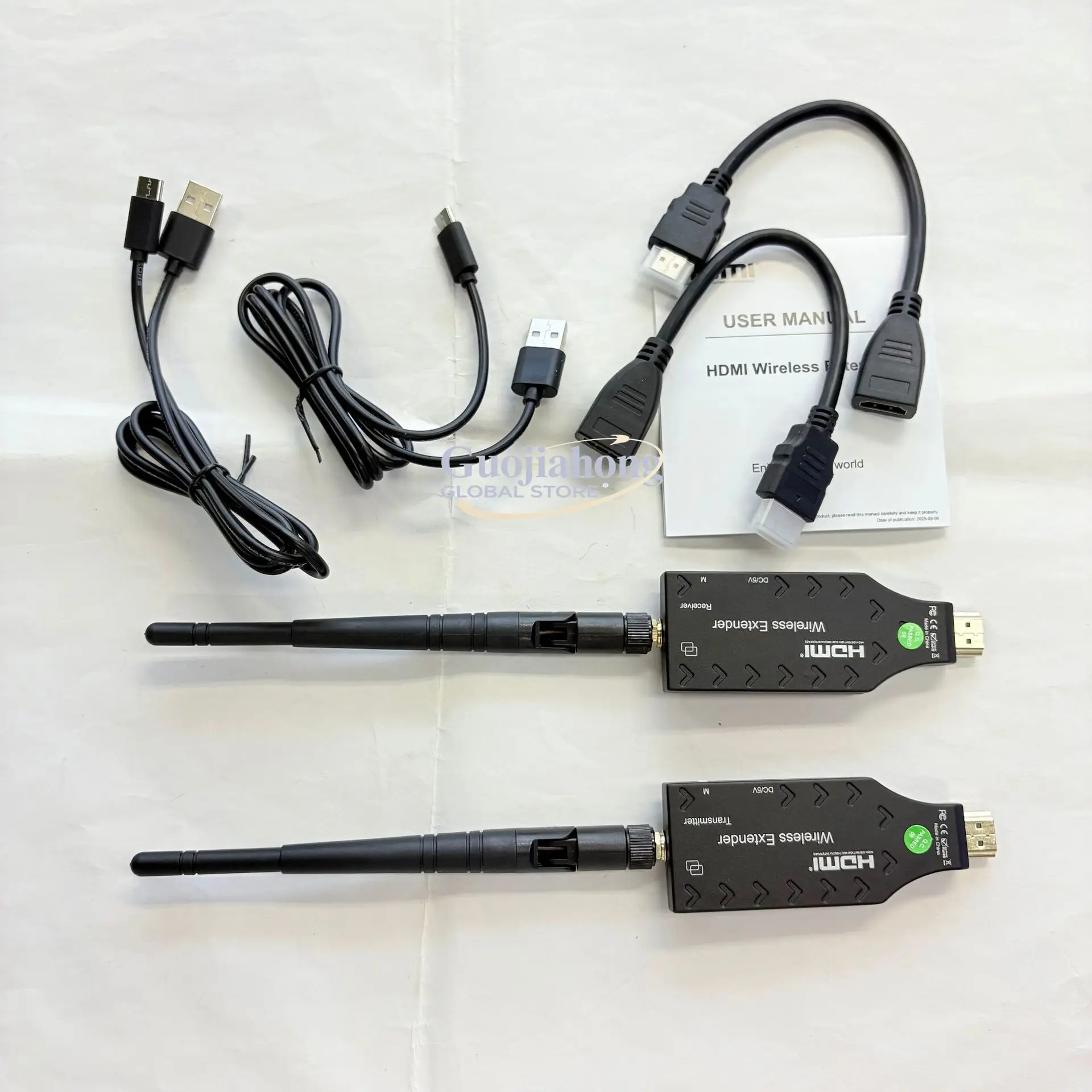 150m Wireless   Extender with Projection Transmitter Receiver HD Video Transmission Extension Metal Housing