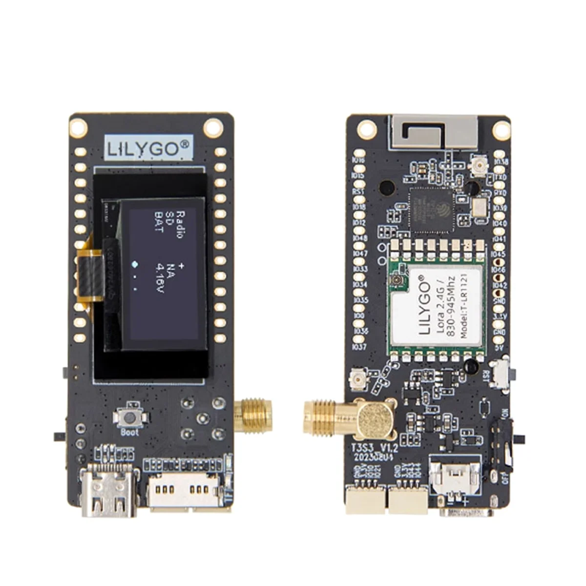 

AB01 T3S3-LR1121/2.4G V1.2 ESP32-S3 LoRa2.4G SX1280 Оснащенный модулем макетной платы OLED 0,96 дюйма