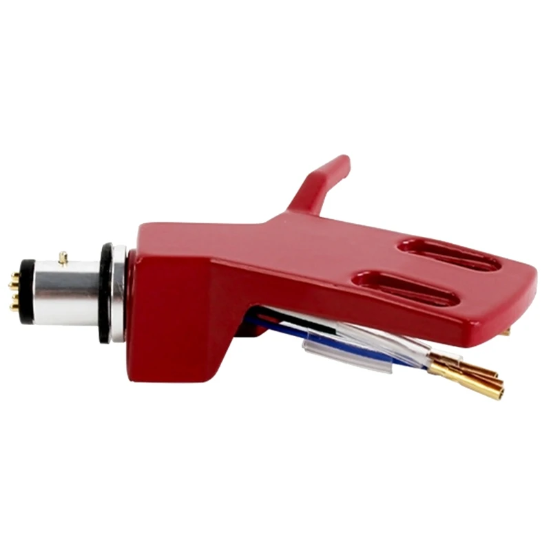 Turntable Headshell Aluminium Alloy Headshell Record Turntable Needle Replacement Phono Stylus Cartridges Rack Red