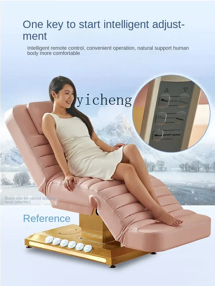 v1 electric beauty bed with foot control integrated massage physiotherapy bed multi-functional lifting pattern embroidery bed