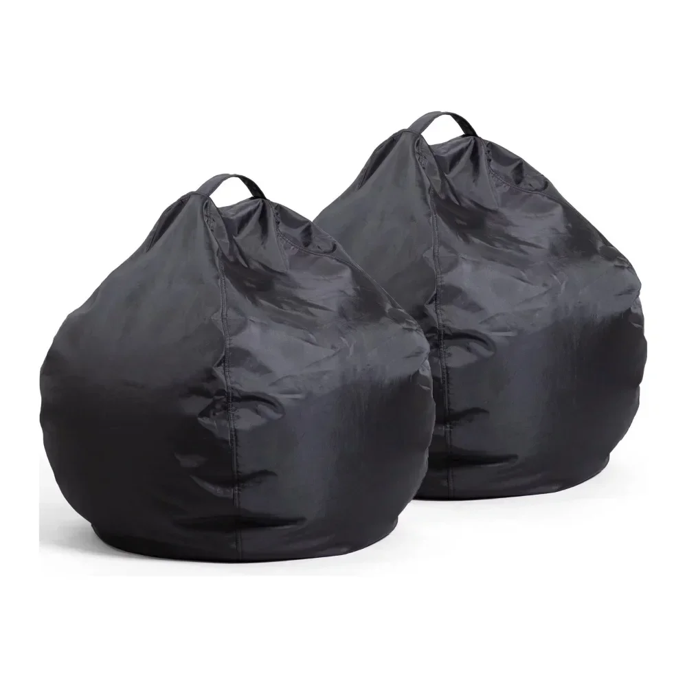 

Black 2 Pack Lazy Sofa Chair Pear Bean Bag Chair Free Shipping Living Room Sofas Furniture Chairs Beanbags Home