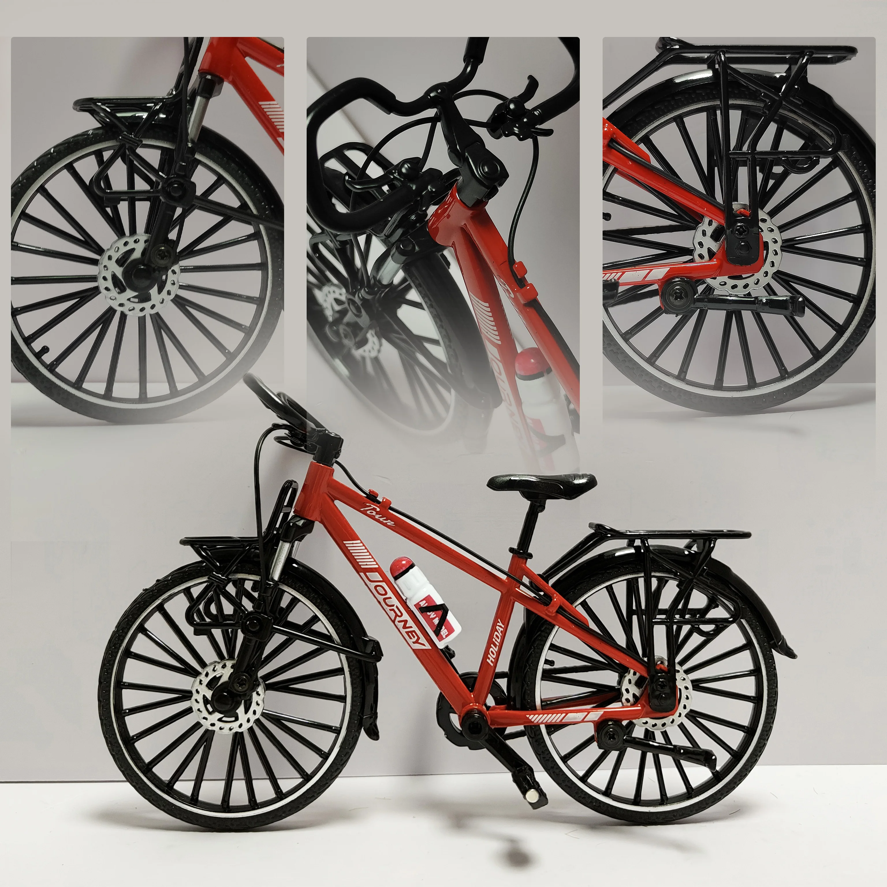 Escala 1:10 liga fundida mini mountain bike dedo modelo de bicicleta brinquedo decoração de mesa artesanato para presentes de natal de halloween